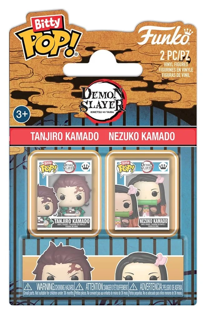 Demon Slayer Vinyl Figures – Tanjiro and Nezuko Bitty Pop 2 cm
