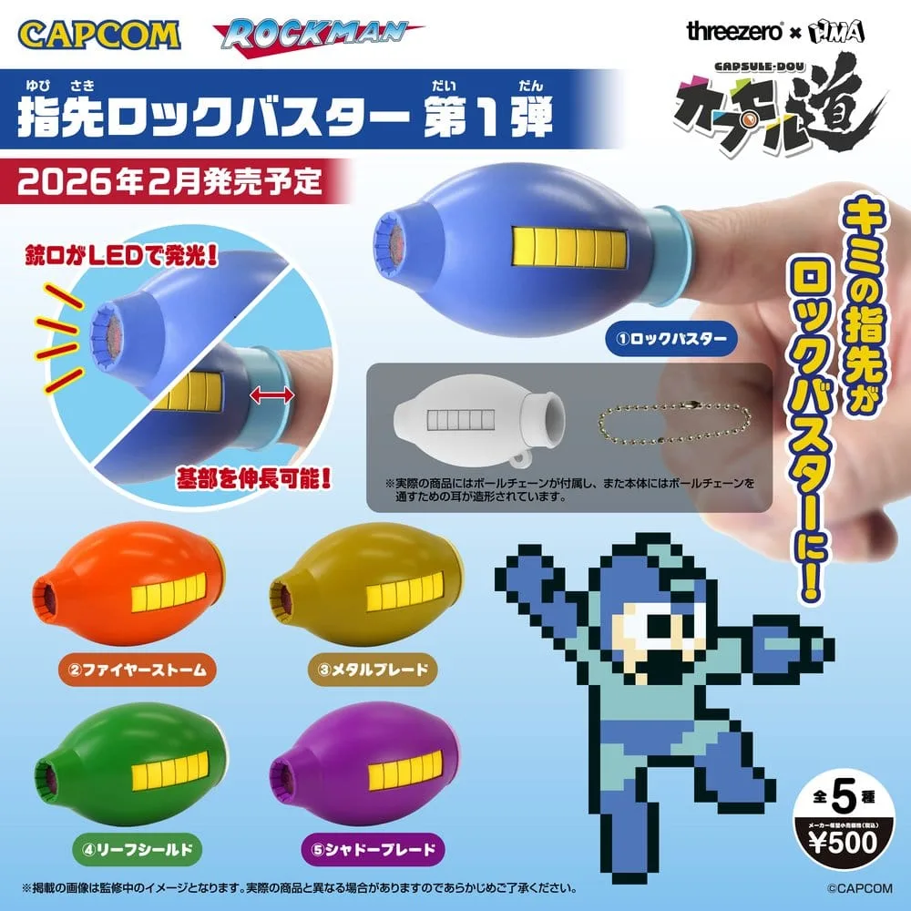 Mega Man Finger Buster Set – Rock Buster Vol 1 6 Pieces 6.5 cm 2