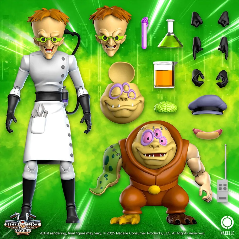 Biker Mice from Mars Figures – Karbunkle & Fred the Mutant 23 cm 2