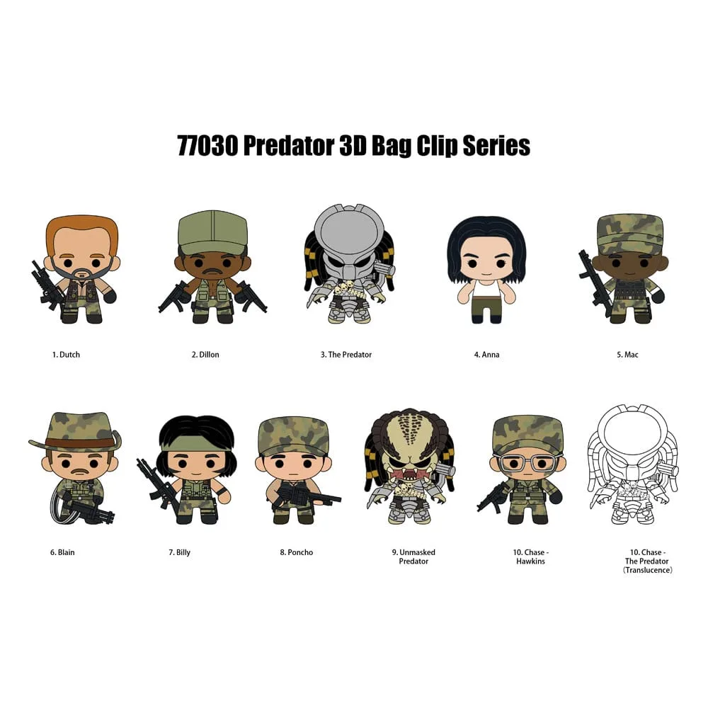 Predators 3D Foam Bag Clips – Series 1 Display of 24 3