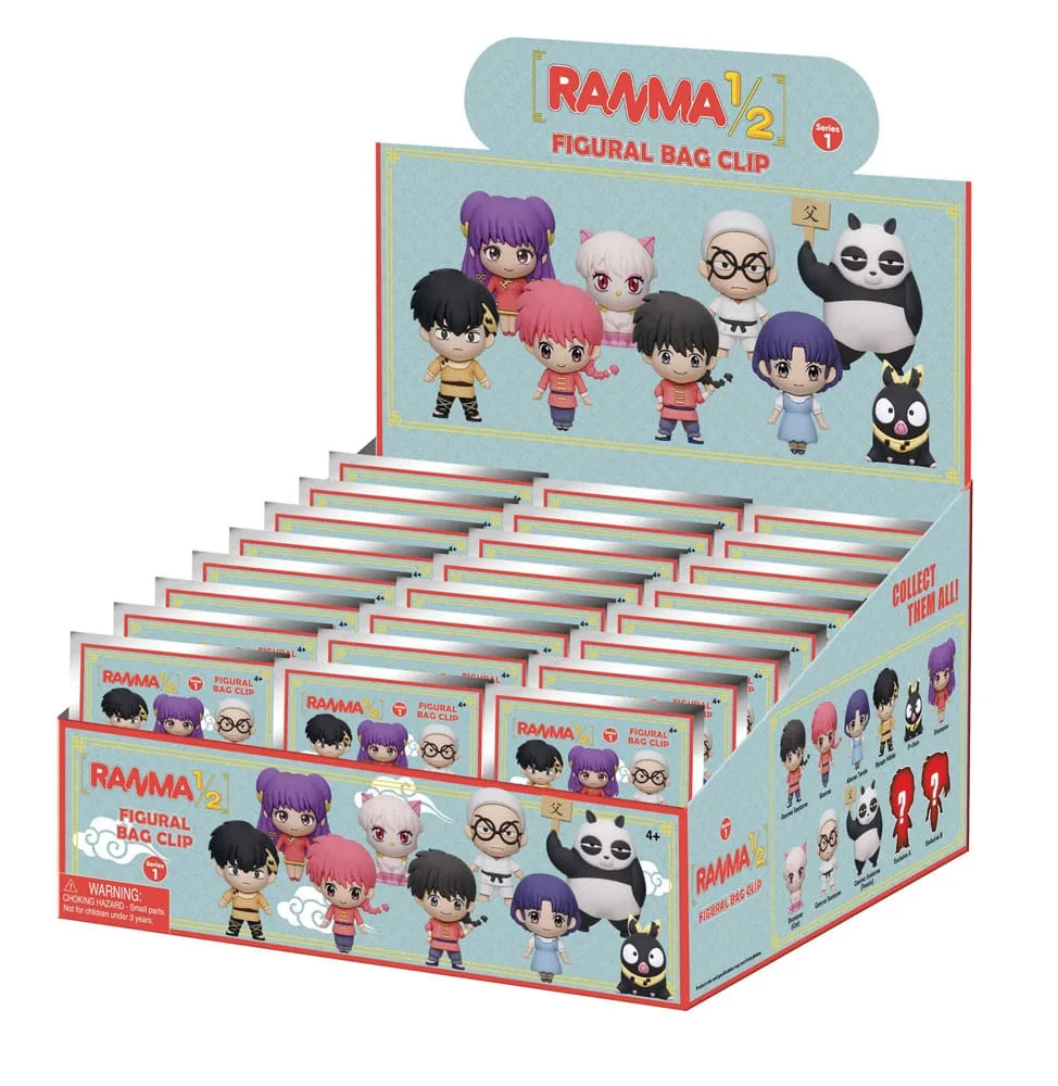 Ranma 1/2 PVC Bag Clips – Series 1 Display of 24 3