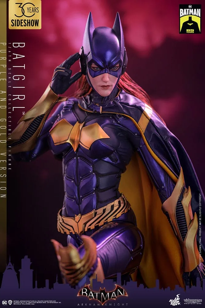 Batman Arkham Knight Action Figure – Batgirl Purple and Gold 30 cm 8