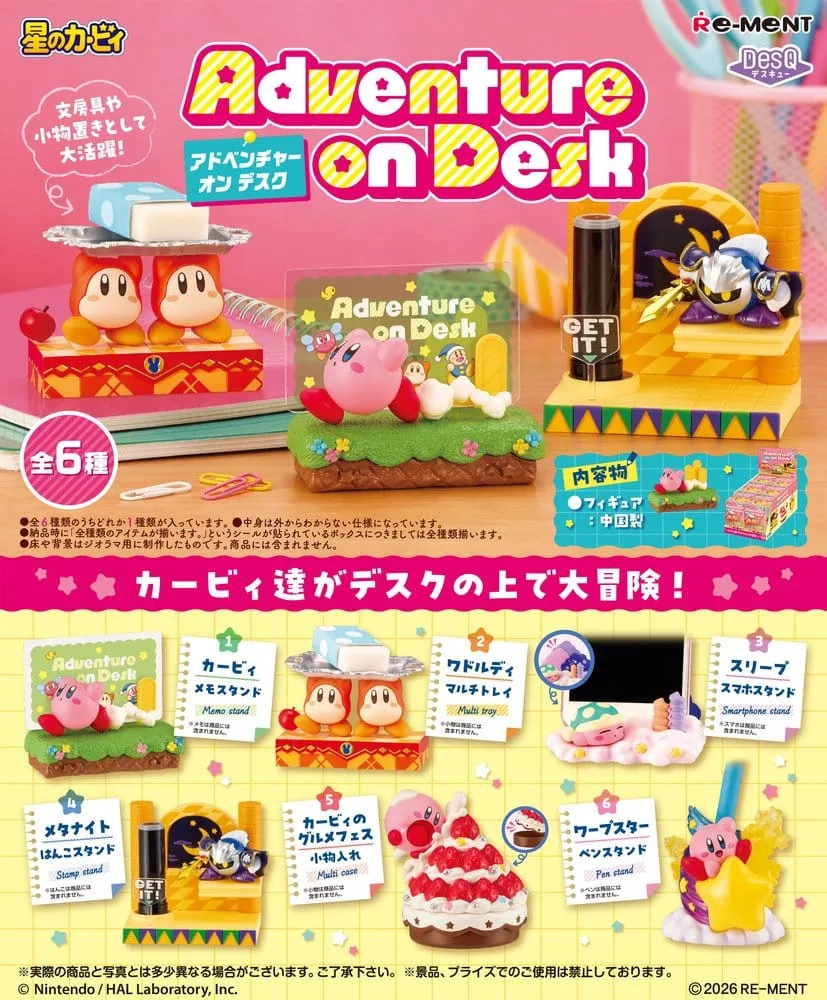 Kirby Mini Figure Display – Adventure on Desk 6 Blind Boxes