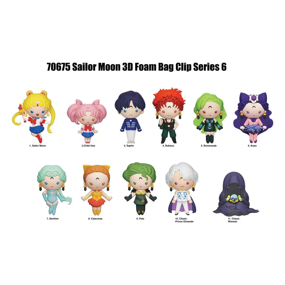 Sailor Moon Bag Clips – Series 6 Display of 24 Blind Bags