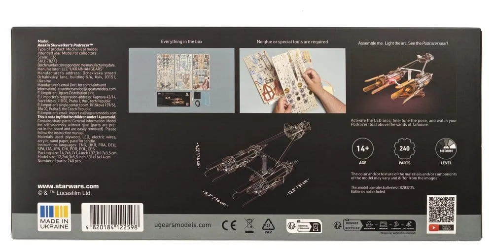 Star Wars Wooden Model Kit – Anakin Skywalker’s Podracer 25