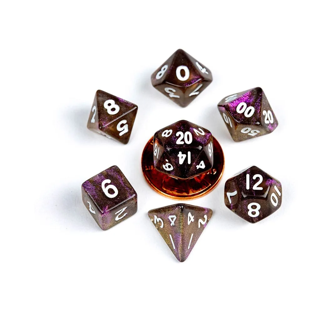 FanRoll Mini Dice Set – Stardust Supervolcano 10 mm