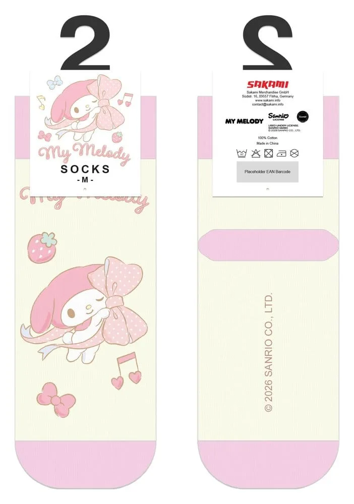 Sanrio Short Socks – My Melody Big Ribbon Size 36-40 2