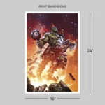 Marvel Fine Art Print – Planet Hulk Worldbreaker 41 x 61 cm 6