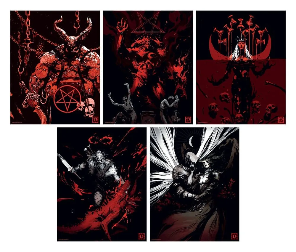 Diablo Art Print Set – Five Limited Edition Prints 36 x 28 cm 1