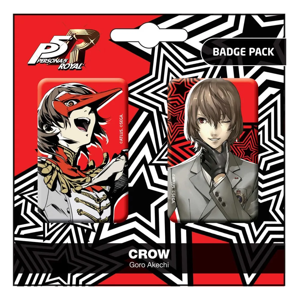 Persona 5 Royal Pin Badges – Crow and Goro Akechi 2-Pack