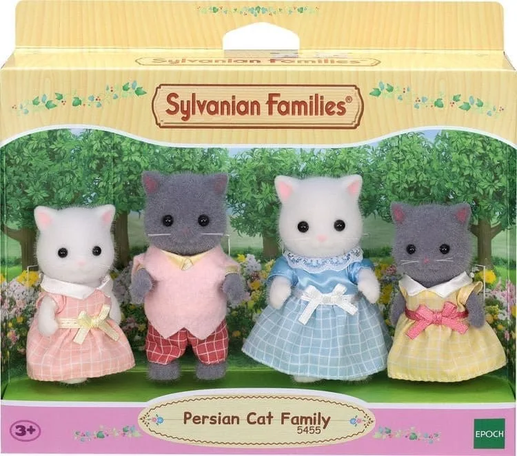 Sylvanian Families Figure Set – Persian Cat Family