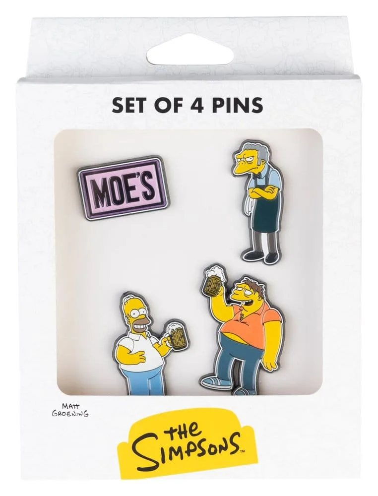 The Simpsons Pin Badge Set – Moe's Tavern 4 Pieces