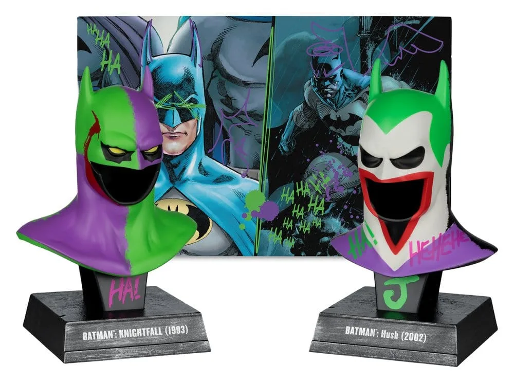 Batman Cowl Replicas – Hush & Knightfall Jokerized 2-Pack 1/3 2