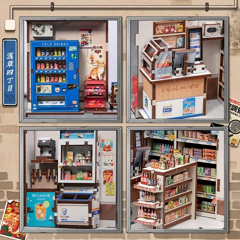Miniature House Model Kit – Beika-cho Convenience Store 22 x 15 cm 2