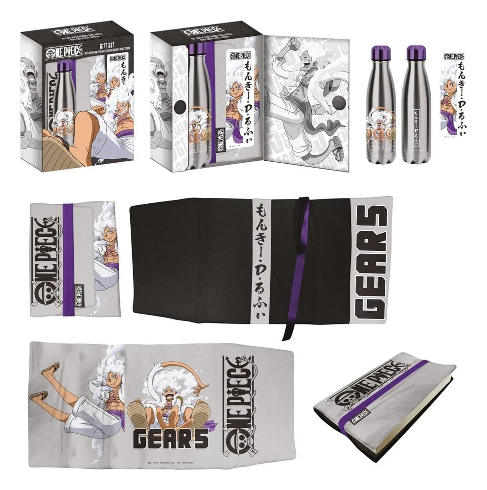 One Piece Gift Set – Gears Steel Bottle and Accessories 500 ml