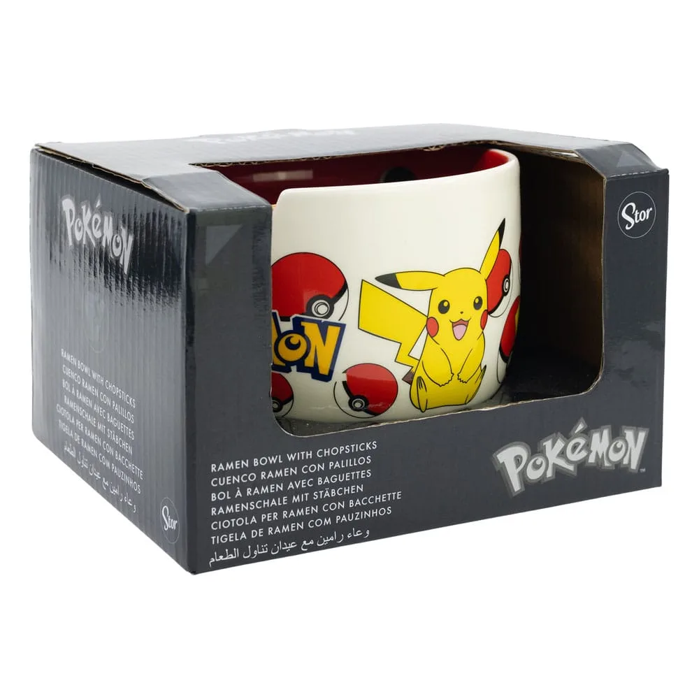 Pokémon Ramen Bowl – Face Design with Chopsticks 500 ml 4