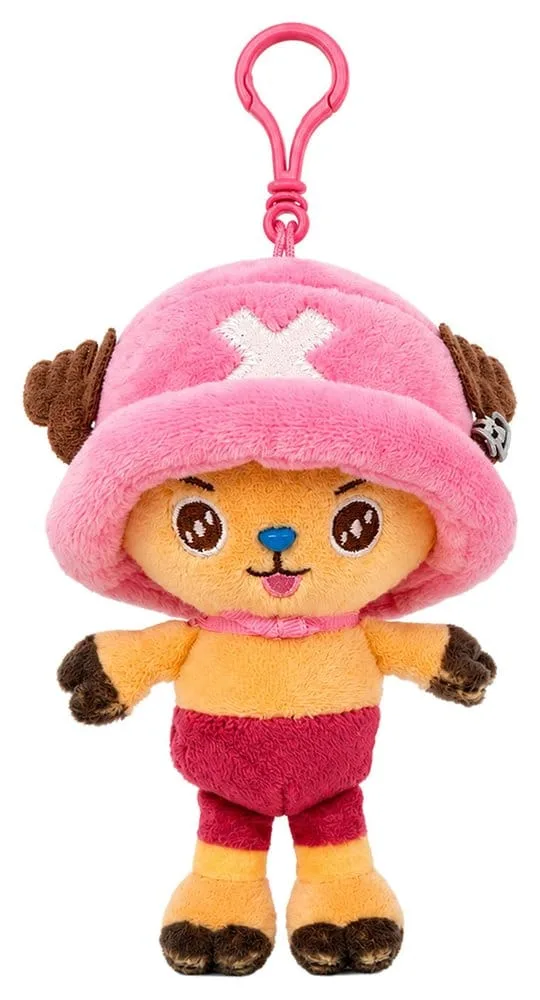 One Piece Plush Bag Clips – Blind Box Display of 6 11 cm 5