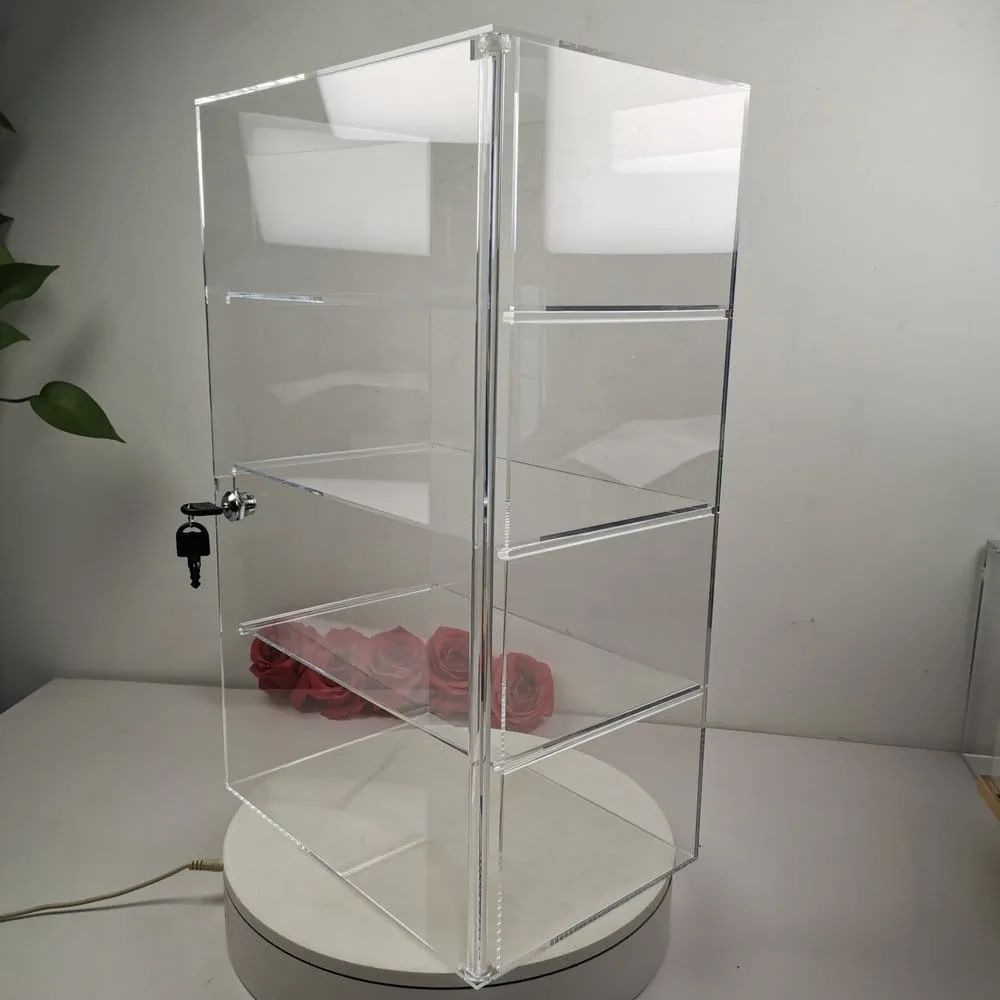 Evoretro Display Case – Four-Tier Locking Acrylic Showcase