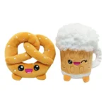 Yummis Together Plush Set – Pretzel and Beer with Takeaway Bag 2