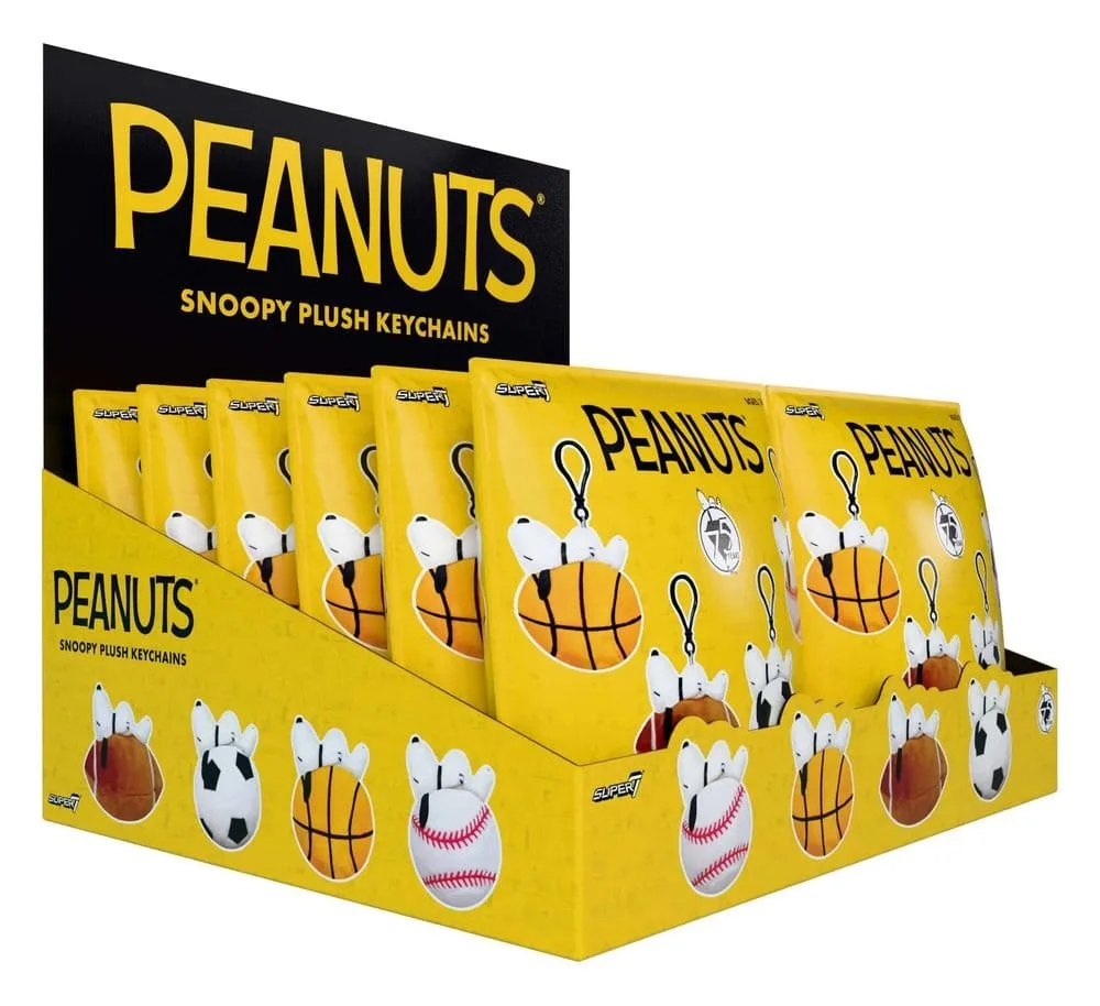 Peanuts Plush Keychains – Super Duper Wave 1A Display of 12