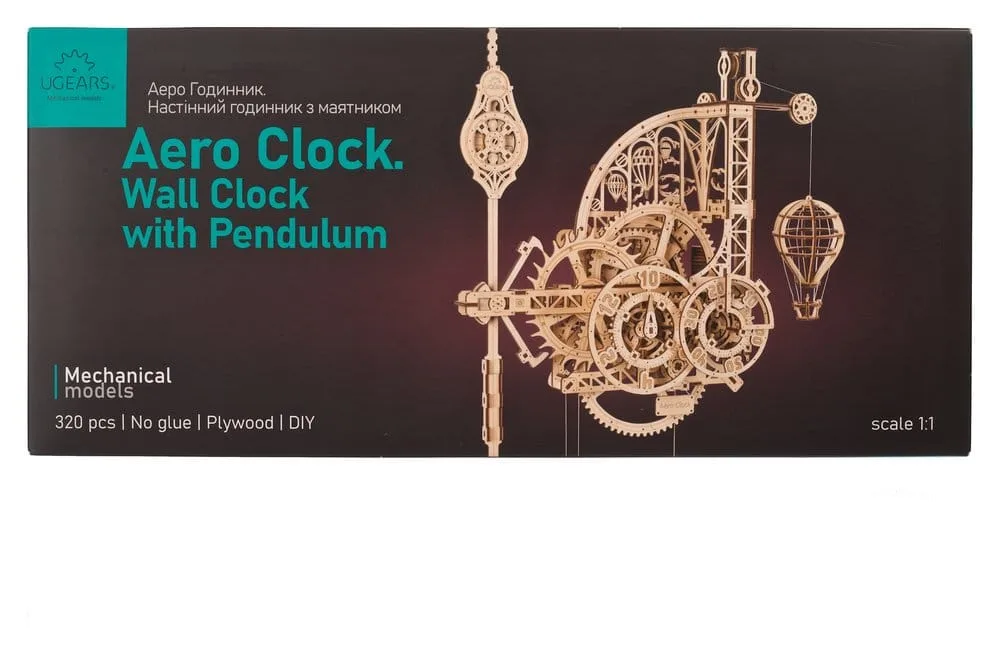 Ugears Houten Modelbouwset – Aero Clock wandklok 25