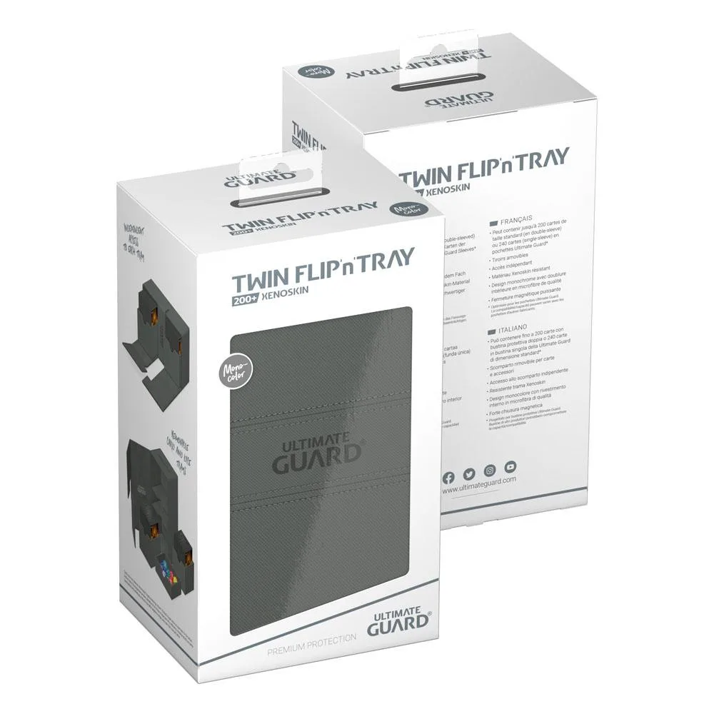 Ultimate Guard Deck Box – Twin Flip’n’Tray 200+ Xenoskin Grey 8