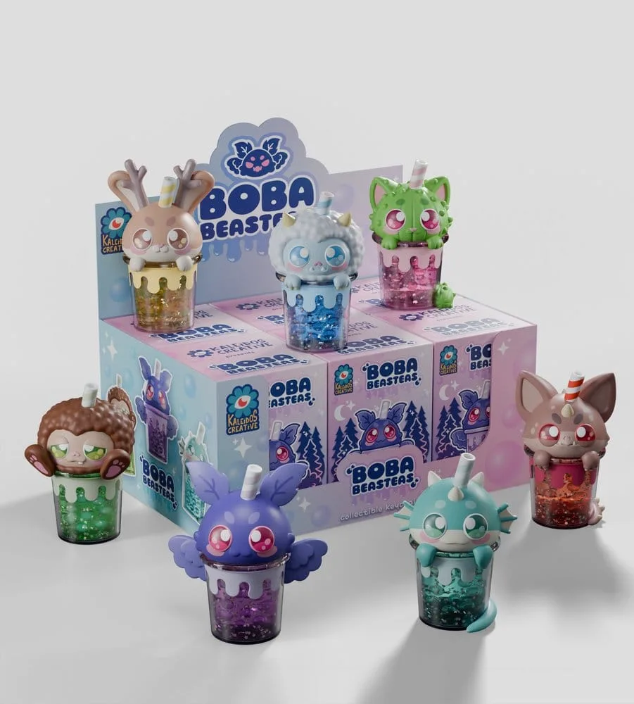 Boba Beasteas Keychain – Blind Box Display of 8 8 cm 4