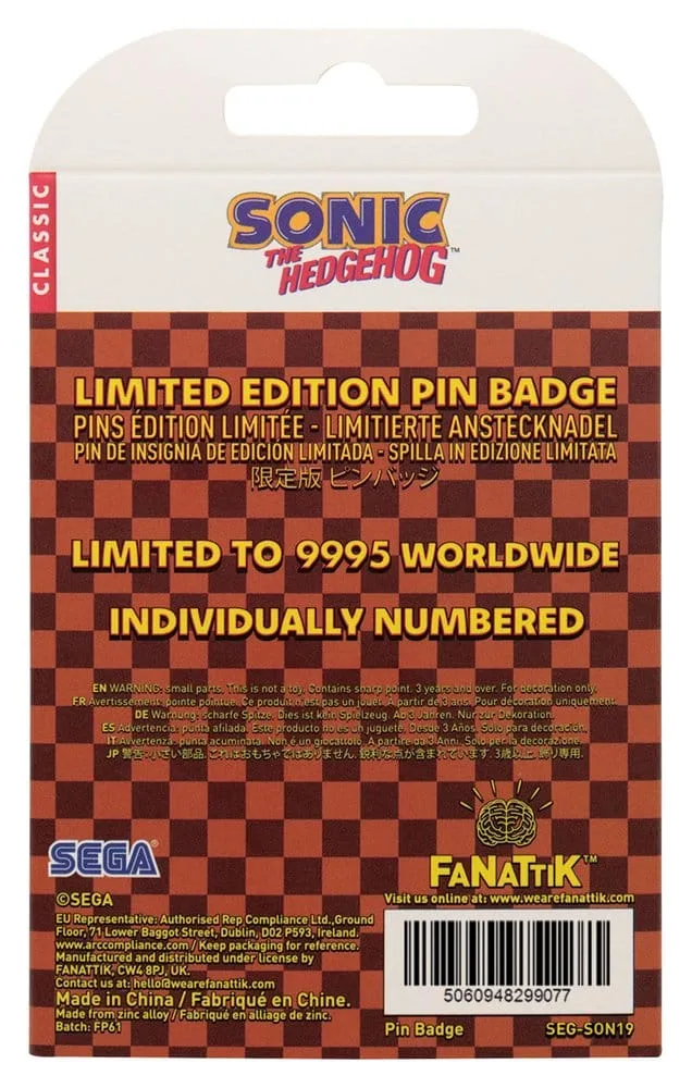 Sonic the Hedgehog Pin Badge – Moving Sonic 50 x 30 mm 2