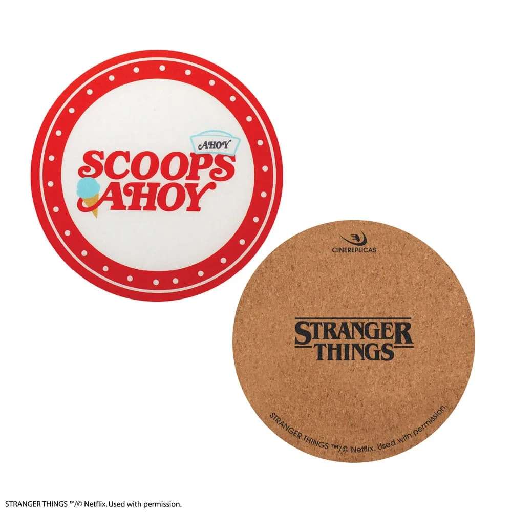 Stranger Things Untersetzer – Scoops Ahoy 4er-Set 9,5 cm 5