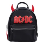 AC/DC Backpack – Red Logo and Devil Horns 1