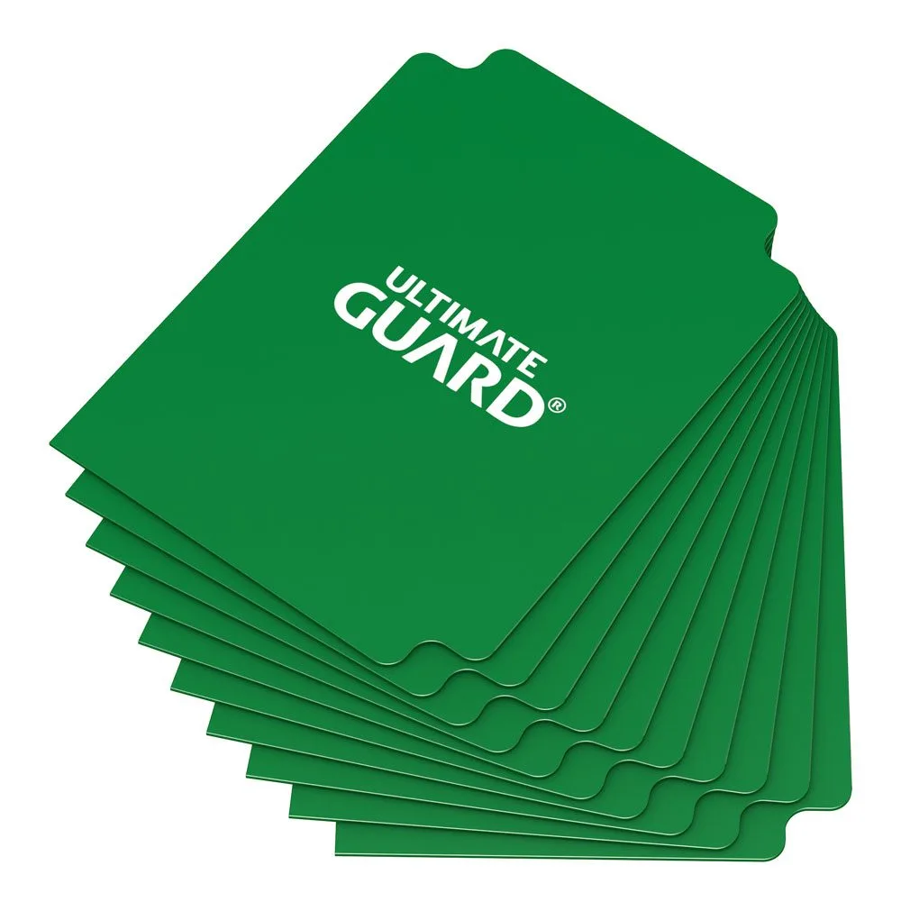 Ultimate Guard Card Dividers – Green Standard Size 10 Pack