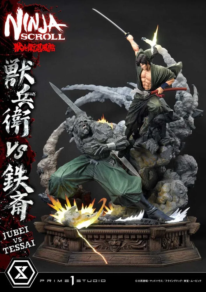 Ninja Scroll Statue – Jubei vs Tessai Deluxe 101 cm 11