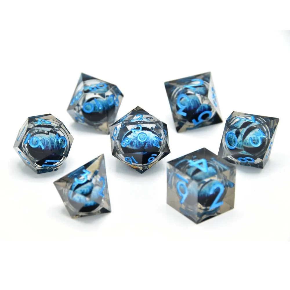 CritStones Dice Set – Water Dragon's Gaze Floating Eye
