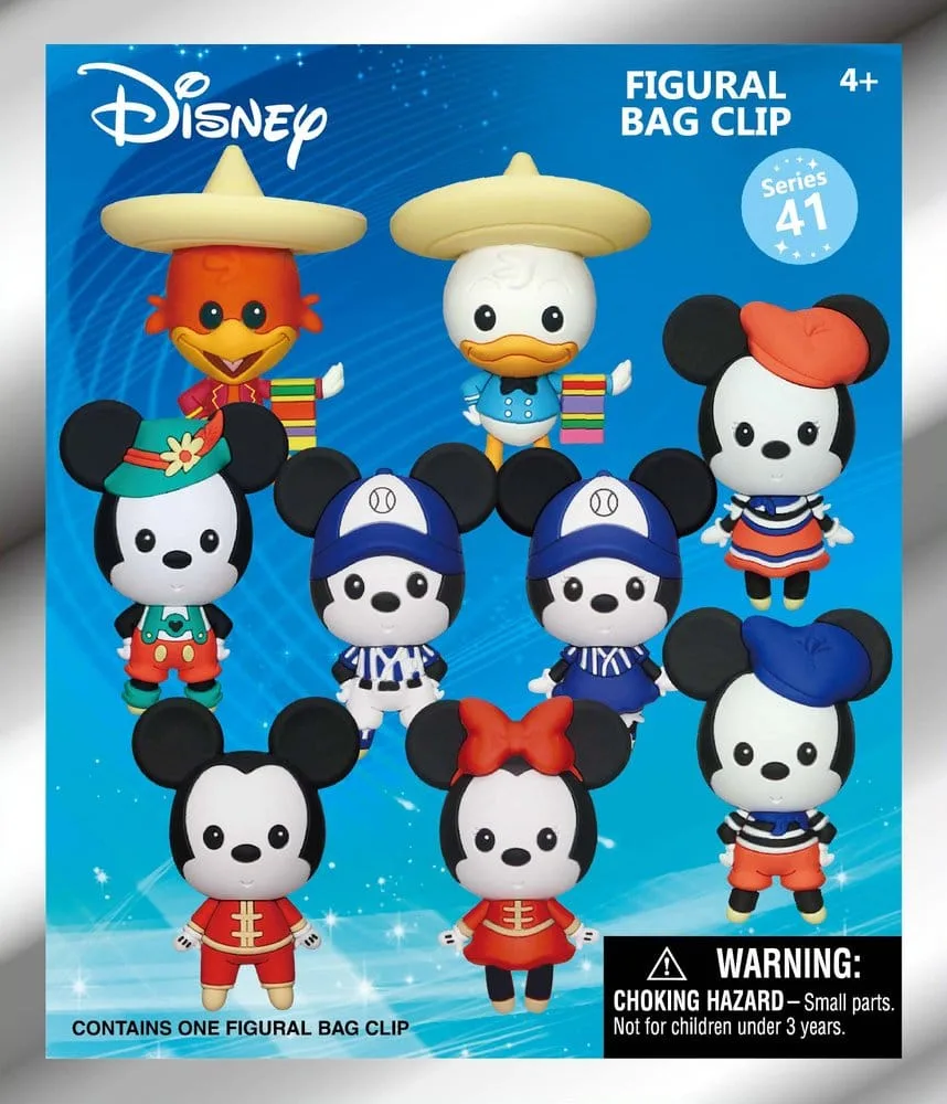 Mickey & Minnie Bag Clips – Around the World Series 1 Display of 24 3