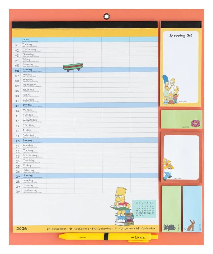 The Simpsons Magnetic Planner – 2026/27 30 x 35 cm 3