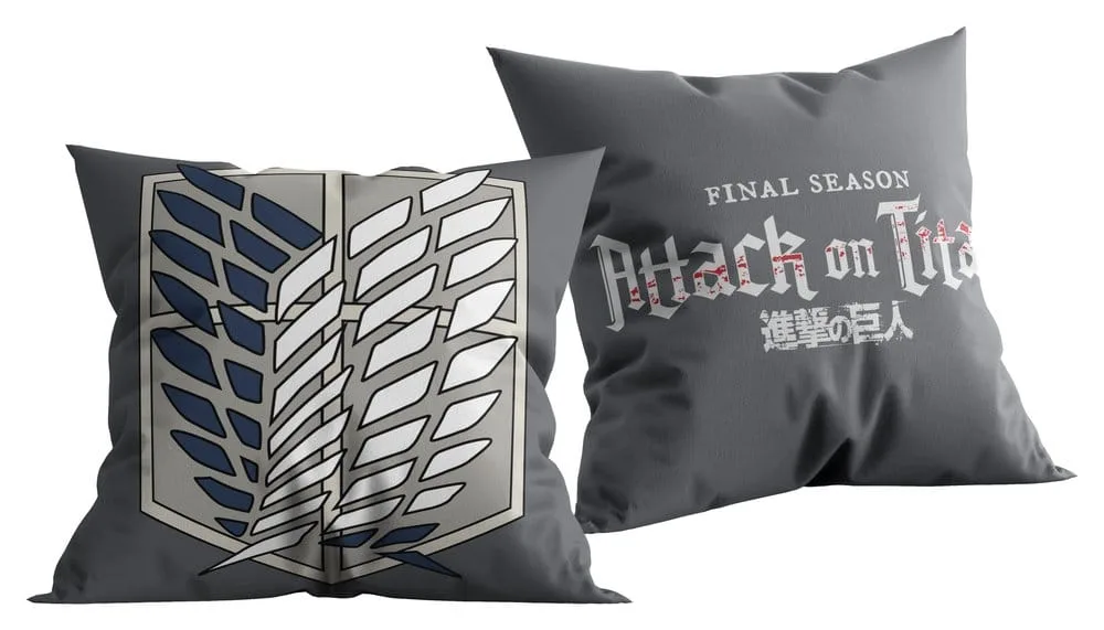 Attack on Titan Cushion – Final Season Grey 40 x 40 cm