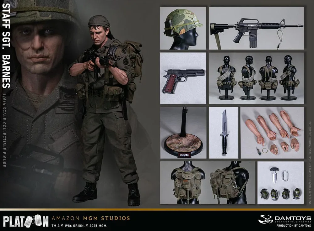 Platoon Action Figure – Staff Sergeant Barnes 30 cm 15
