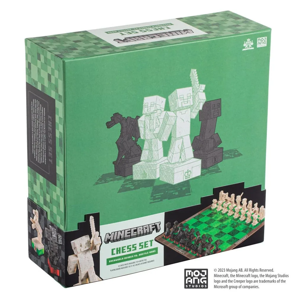 Minecraft Chess Set – Overworld Heroes vs Hostile Mobs 45 x 45 cm 4