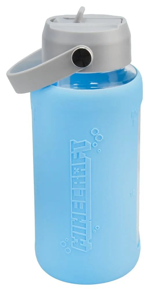 Minecraft Glass Water Bottle – Game Graphic Sleeve