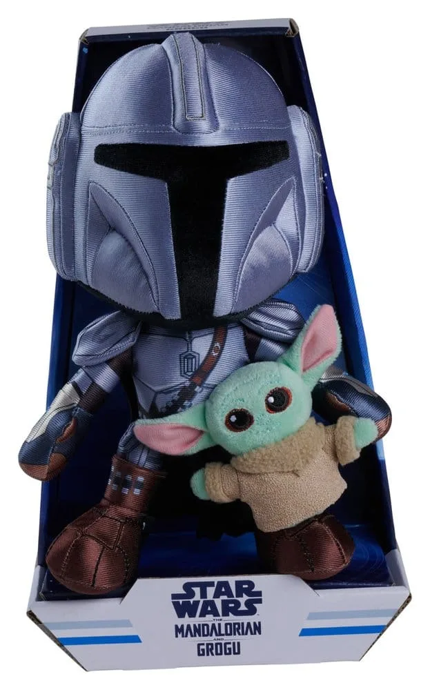 Star Wars Plush Figure – Mandalorian with Mini Grogu 25 cm
