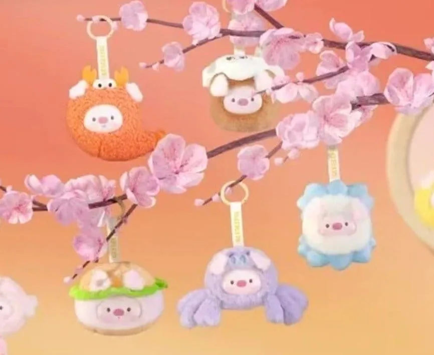 Mini GeeGeePig Plush Keychain – Mini Transformations 6-Pack 12 cm 1