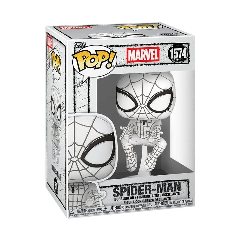 Marvel Vinyl Figure – Funko Pop Sketched Spider-Man 9 cm 2