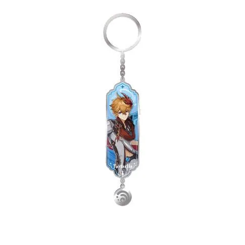 Genshin Impact Metal Keychain – Tartaglia Character Drawing Card