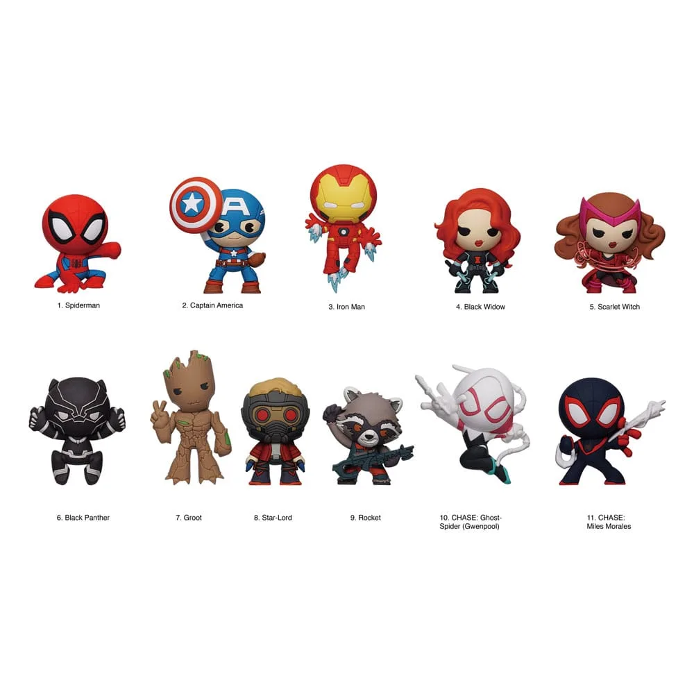Marvel Bag Clips – 85th Core Comic Series 12 Display of 24