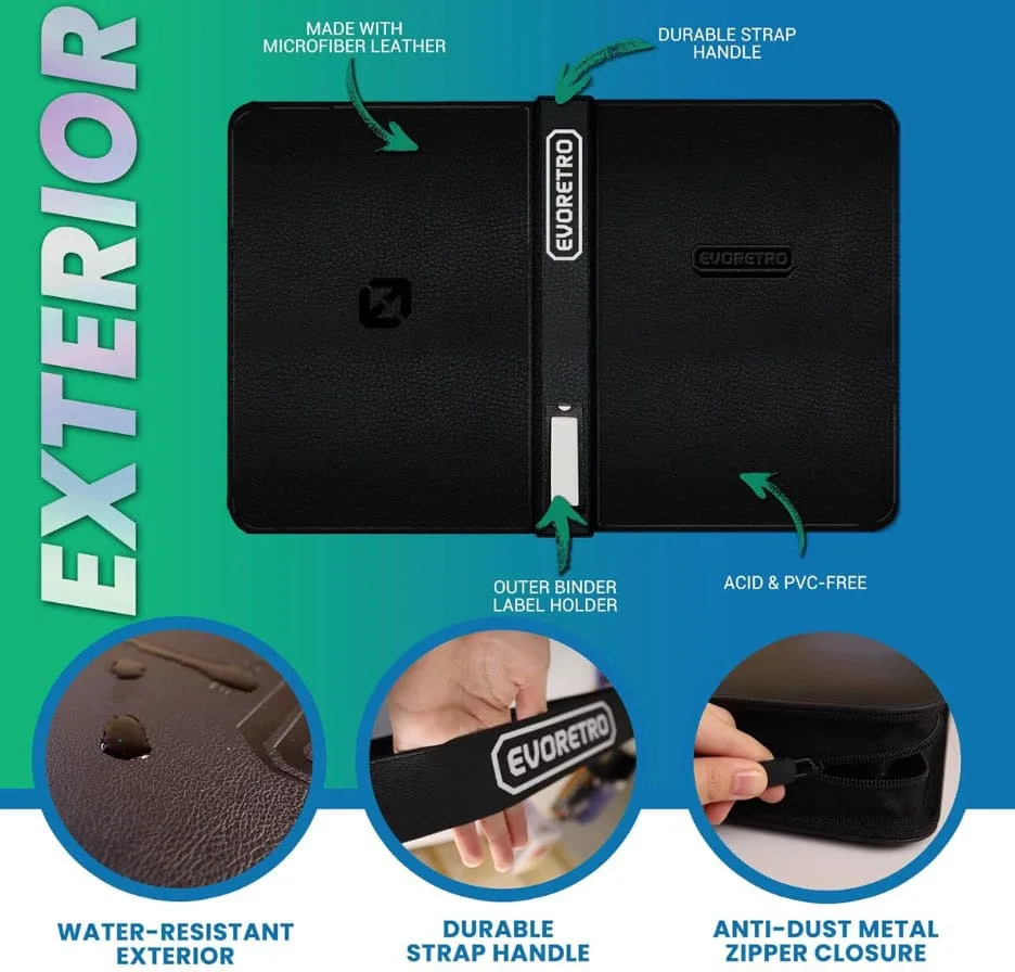Evoretro Card Binder – Shield+ Compact Black 96 Cards 5