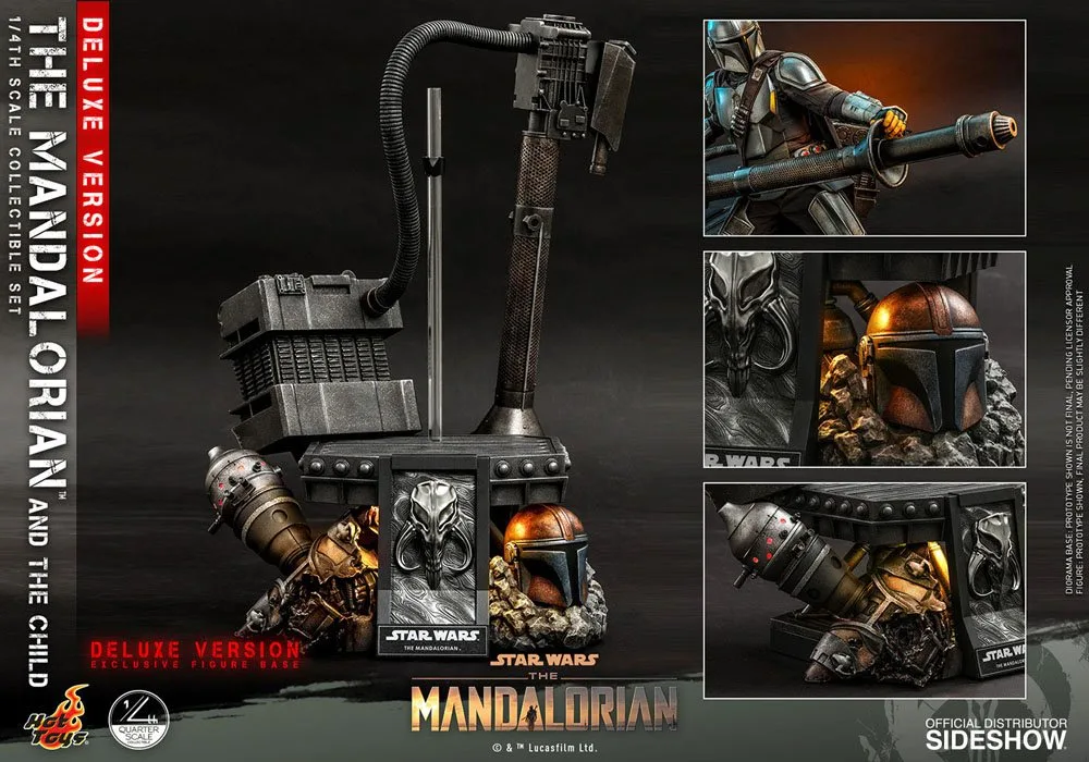Star Wars Action Figures – Mandalorian and Child Deluxe 1/4 Scale 8