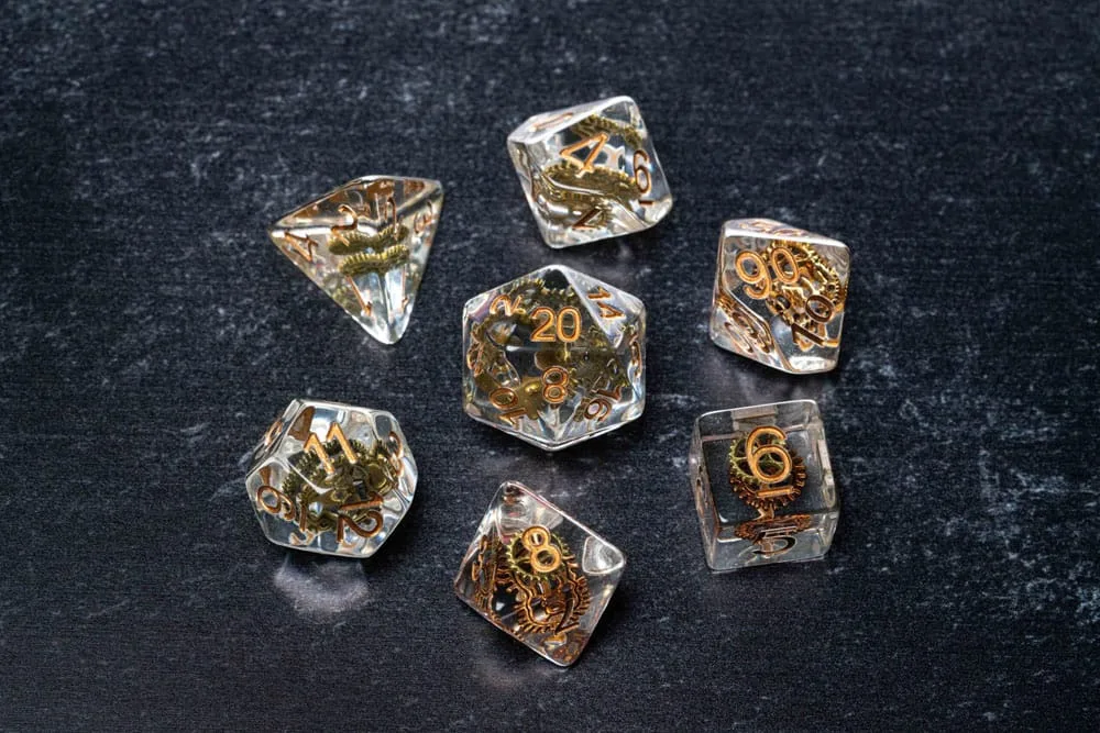 FanRoll Dice Set – Gear 7 Pieces 16 mm 4