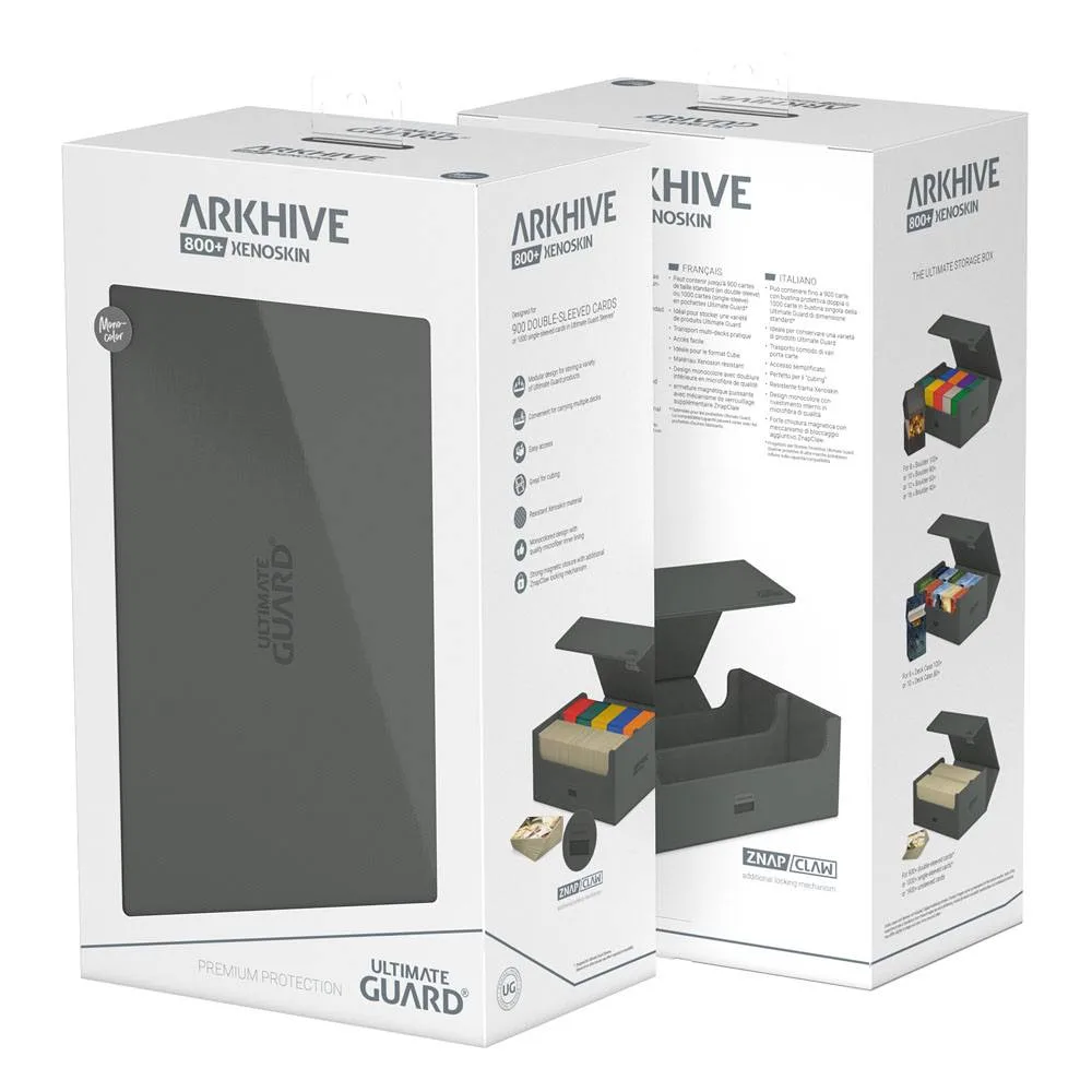 Ultimate Guard Card Box – Arkhive 800+ Xenoskin Grey 18