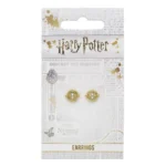 Harry Potter Earrings – Gold Plated Time Turner 10 mm 3
