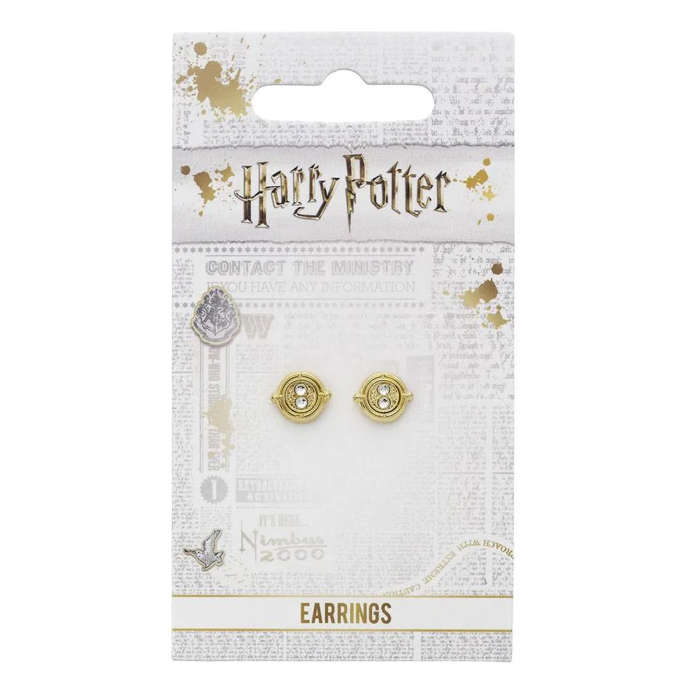Harry Potter Earrings – Gold Plated Time Turner 10 mm 3